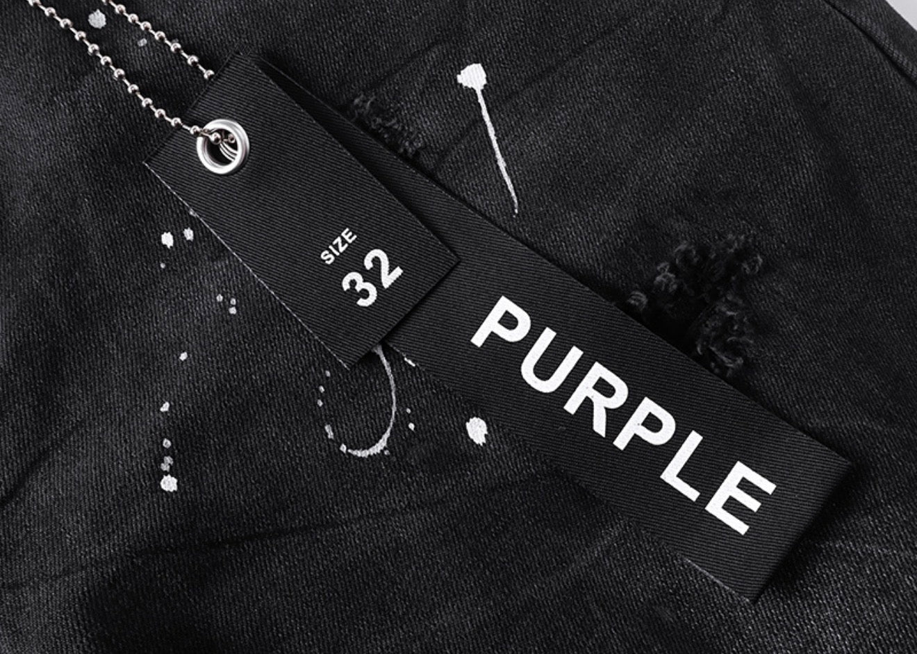 PURPLE FLARED BLACK JEANS PRINT P716
