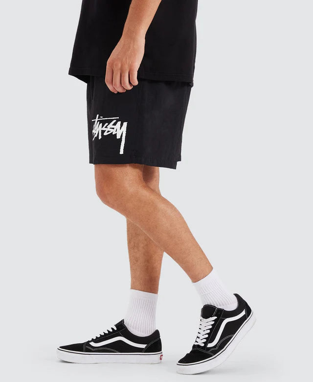 STUSSY BIG STOCK WATER SHORT BLACK