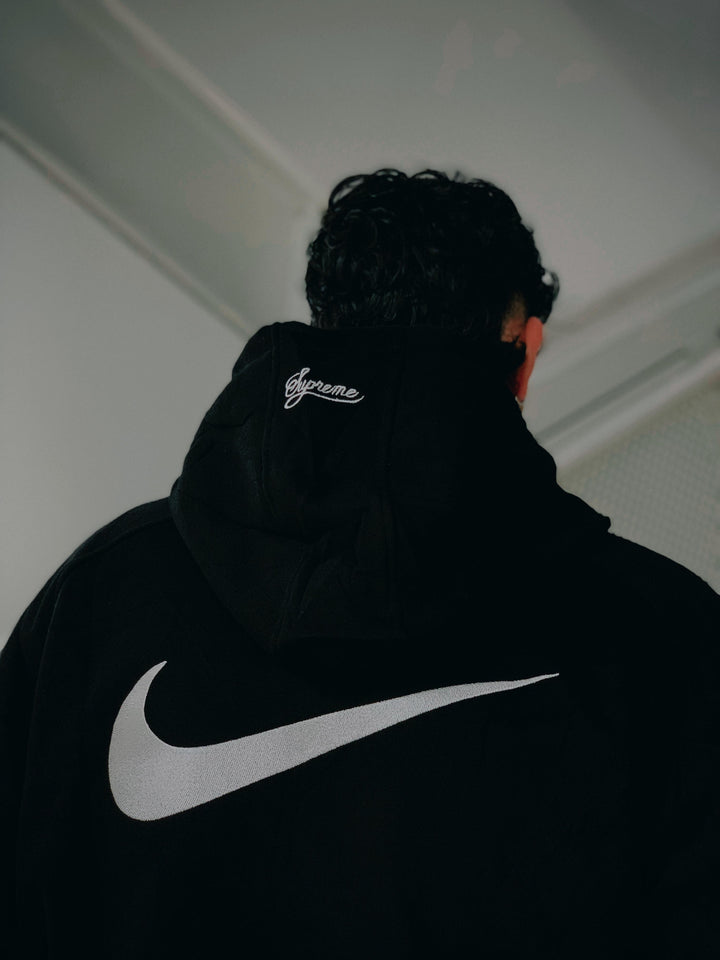 NIKE X SUPREME HOODIE BLACK SS25