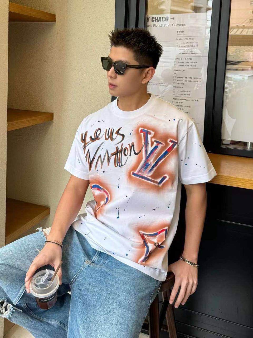 Louis vuitton Print white Tshirt