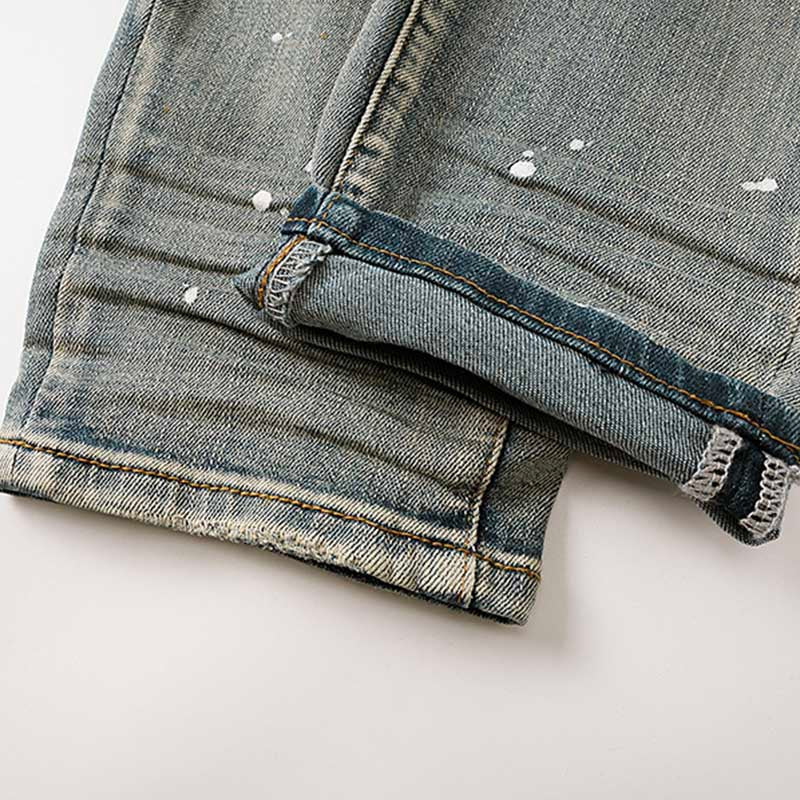 PURPLE Vintage Dirty Indigo Blowout Jeans PU141
