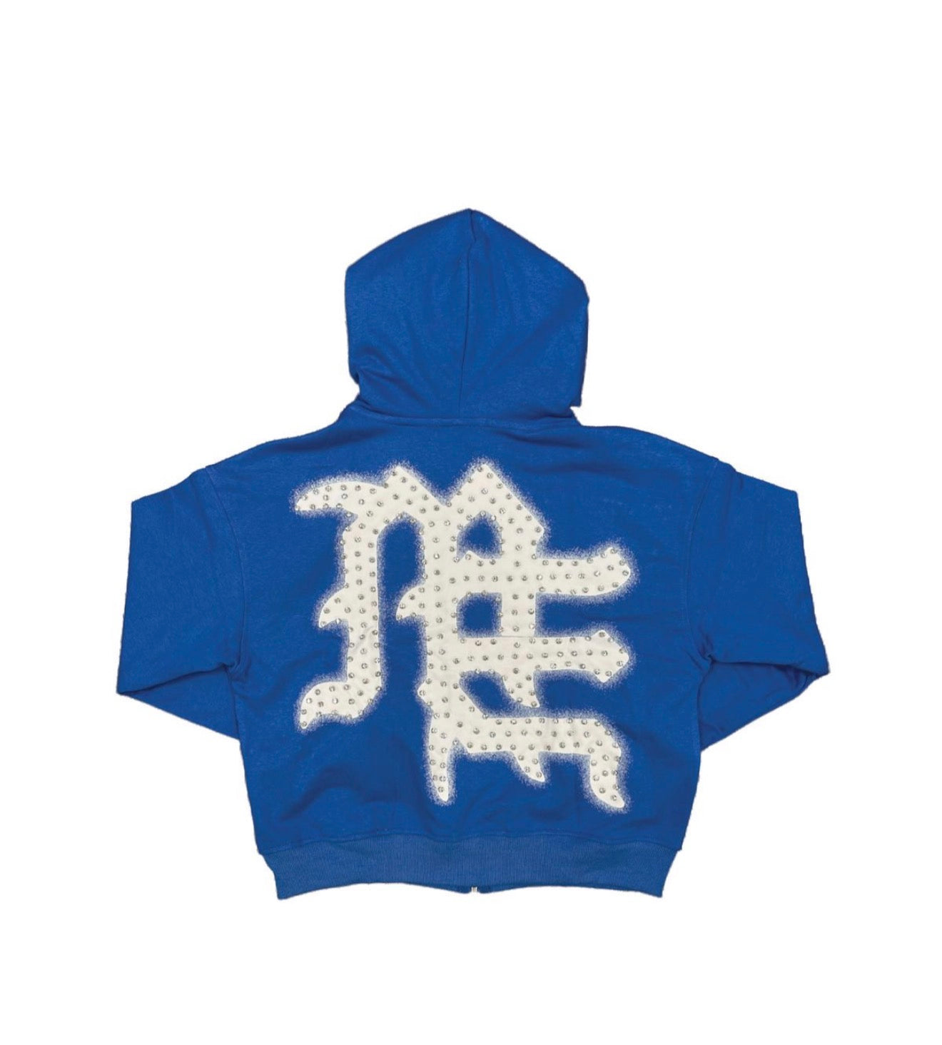 Mixed Emotion Blue "End" Rhinestone Hoodie