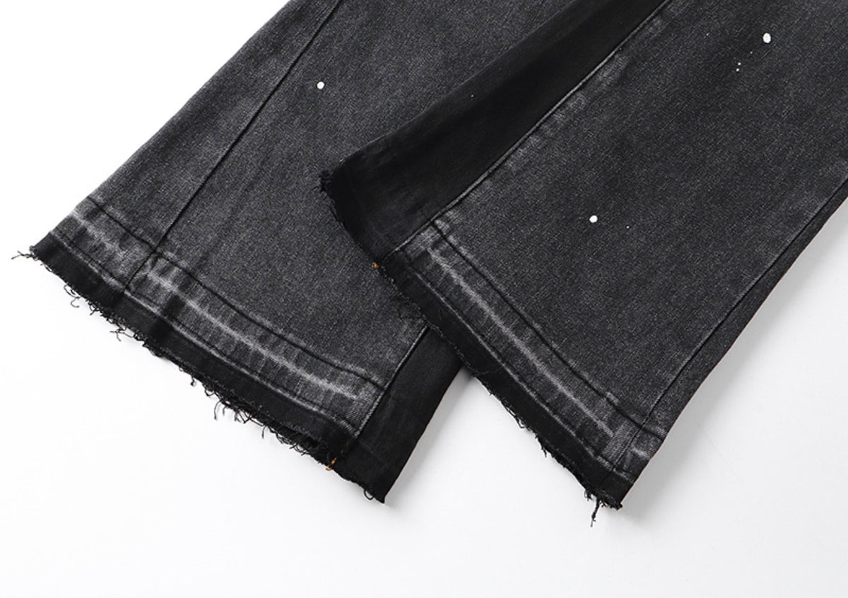 Purple Jeans black Flared PU178