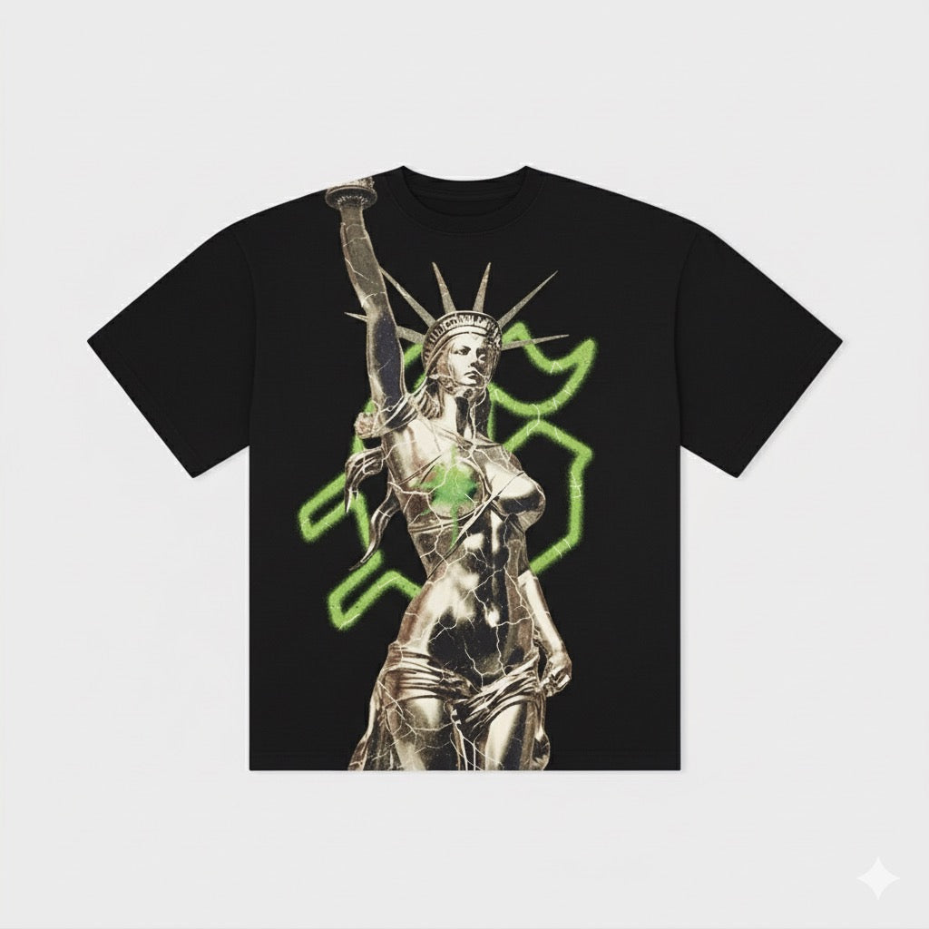 Godspeed Miss Liberty Tshirt Black