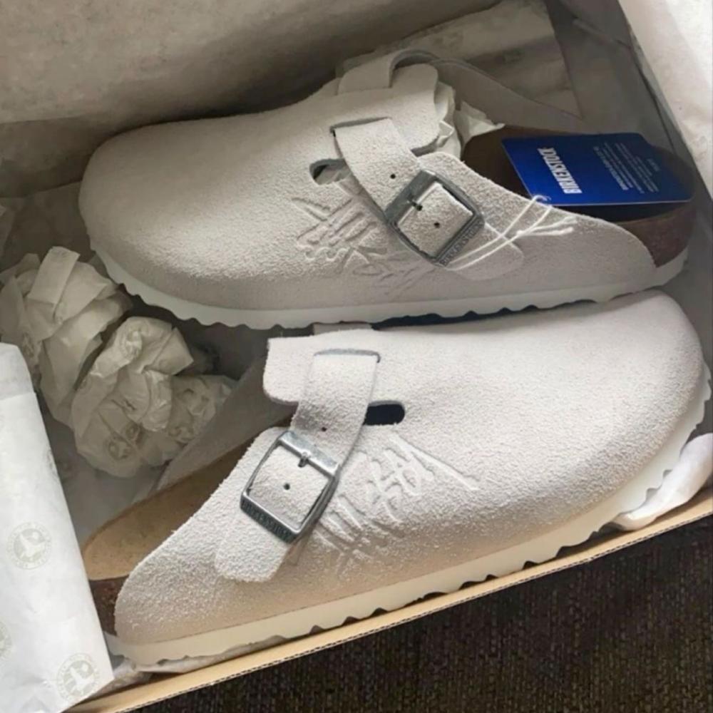 Birkenstock × Stussy Boston Bone