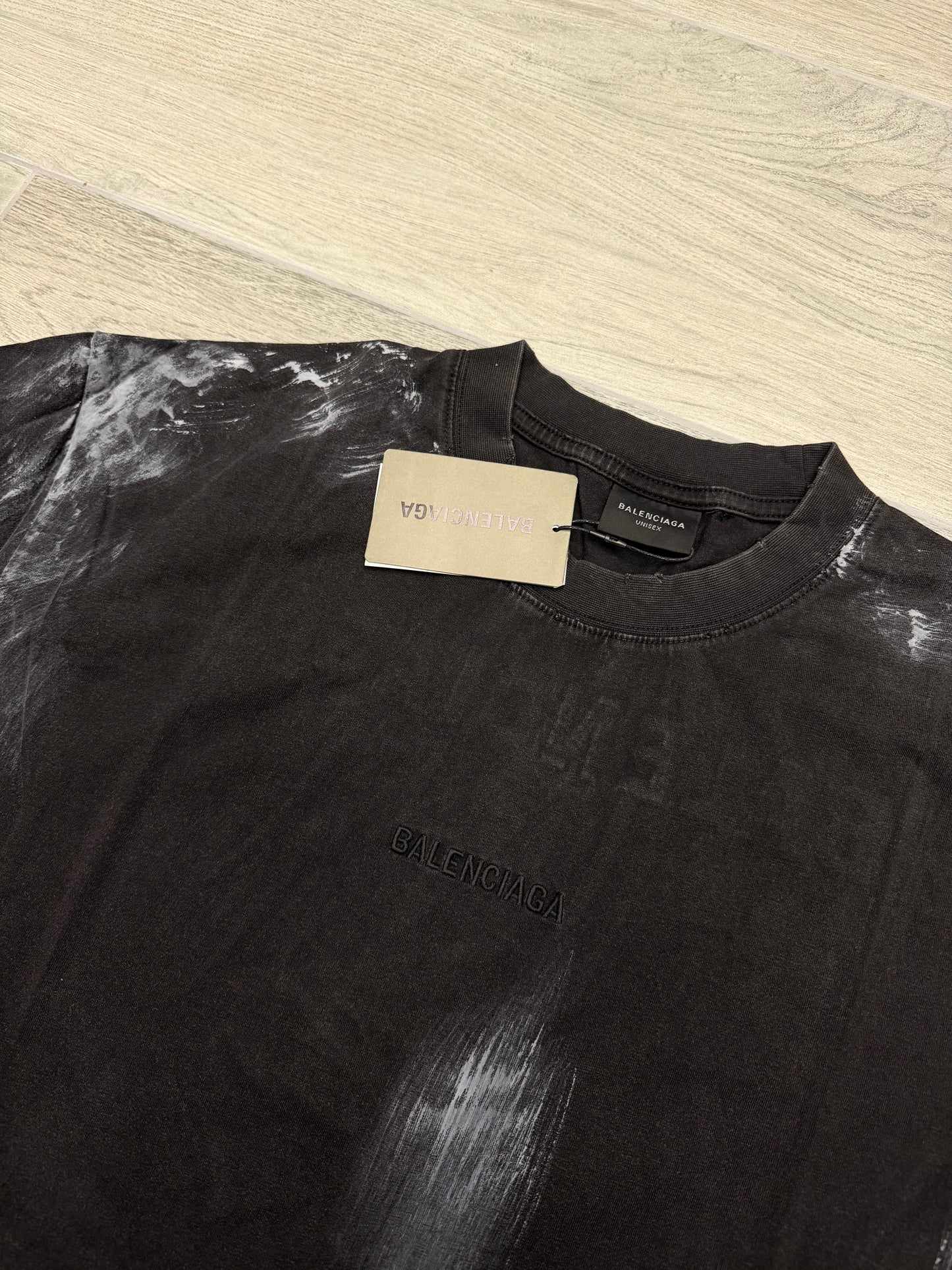 BALENCIAGA DISTRESSED GRAPHIC TEE