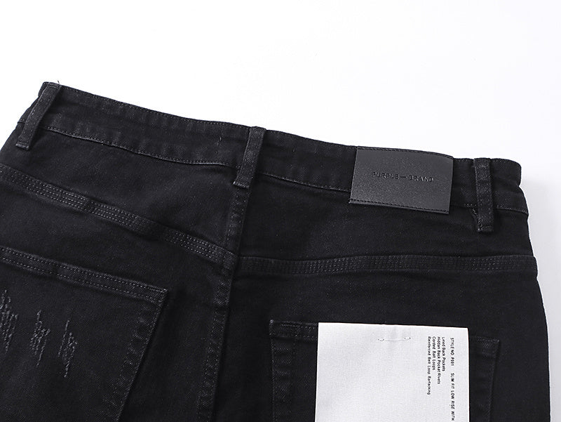 PURPLE FLARED JEANS BLACK PU6014