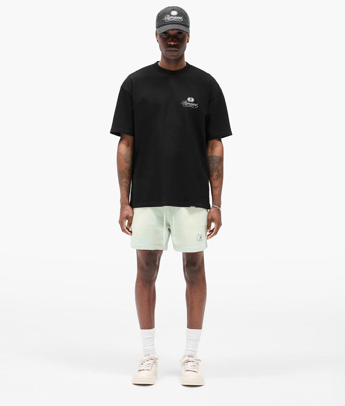 REPRESENT Oversized Grand Vintage Hand Drawn BLACK T-Shirt