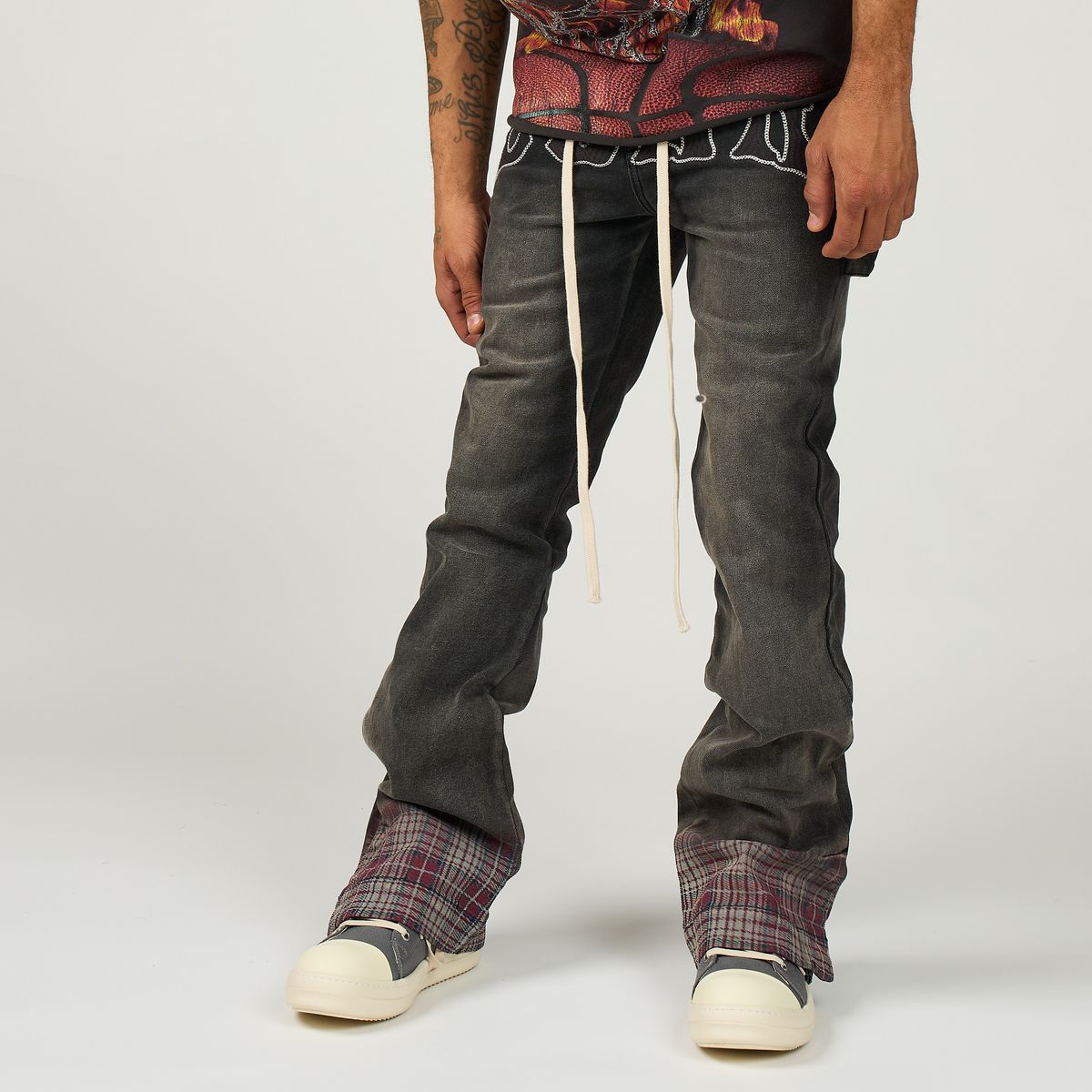 DUAA PATTERN PLAID DENIM ORIGINAL
