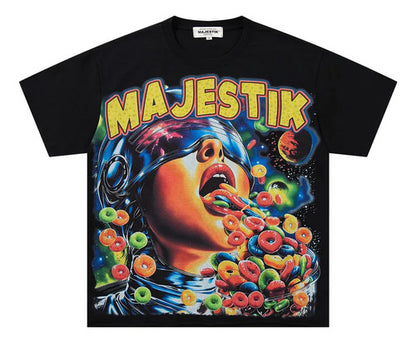 Majestik Space Cereal Black tee