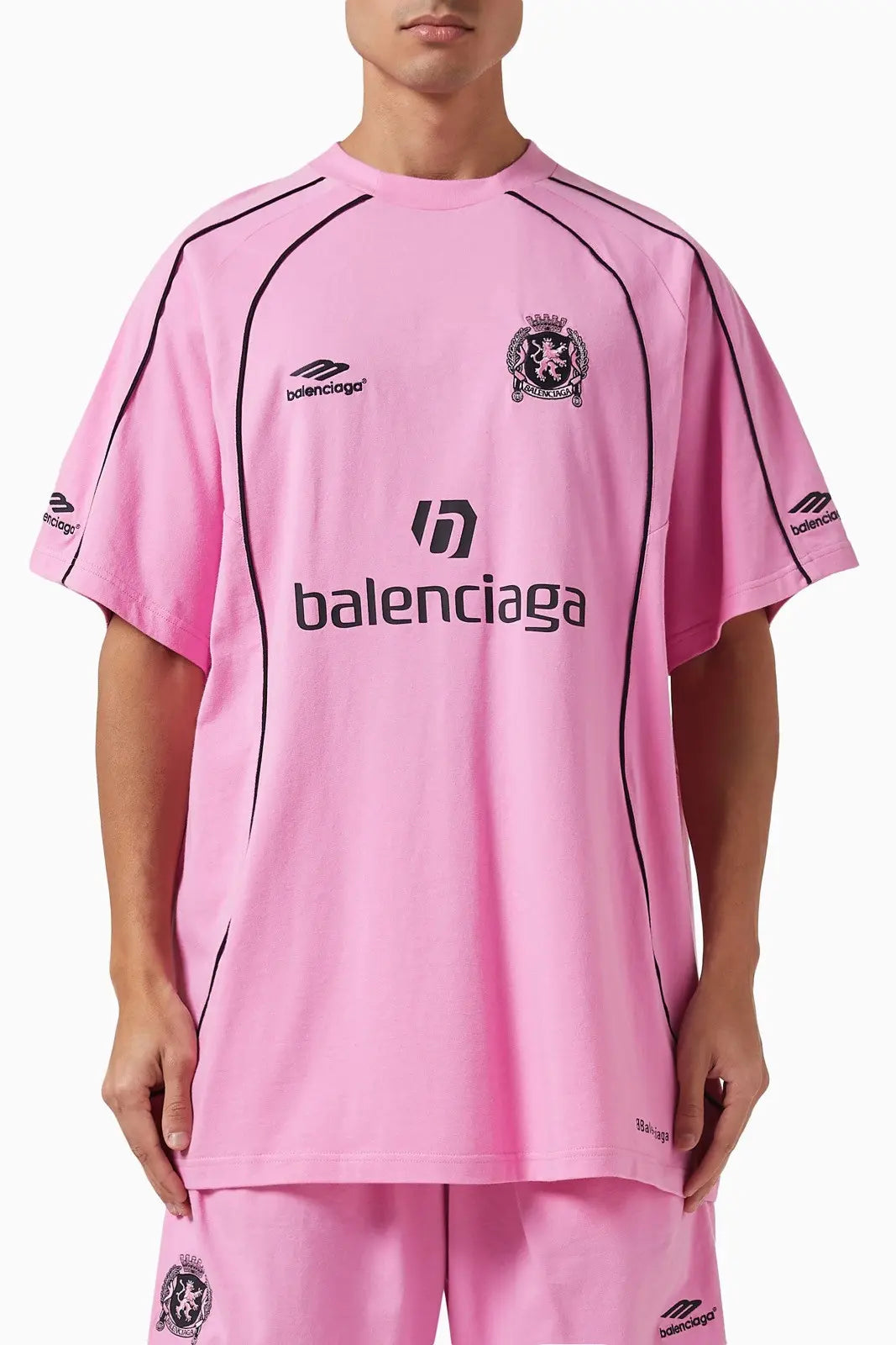Balenciaga Oversized Soccer T-Shirt “Pink”