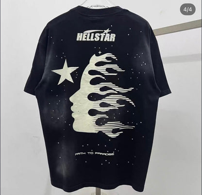HELLSTAR PATH TO PARADISE RHINESTONE BLACK TEE