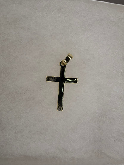 Cruz Lisa Oro Laminado 14K