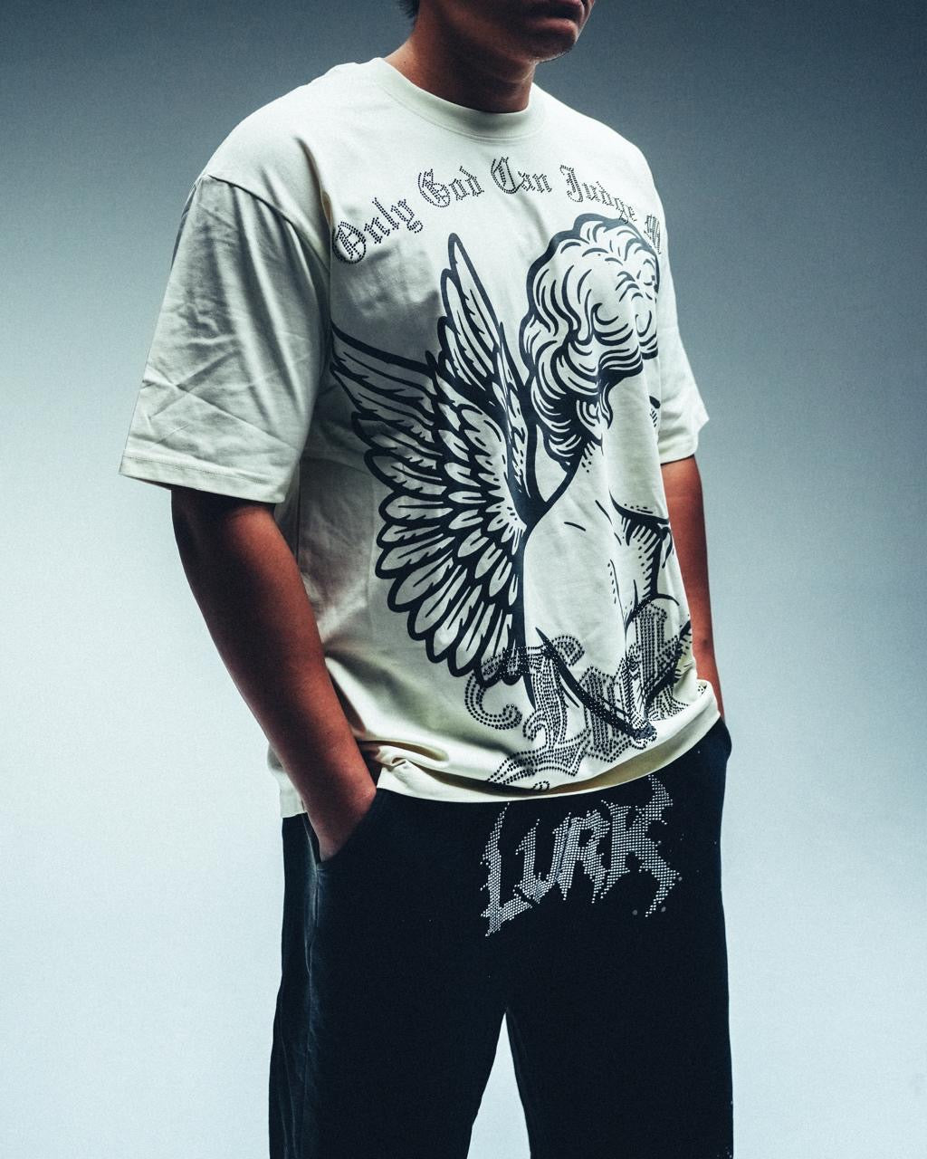 LURK BRAND “LURK PRAYING ANGEL BEIGE VERSION BOXY FIT