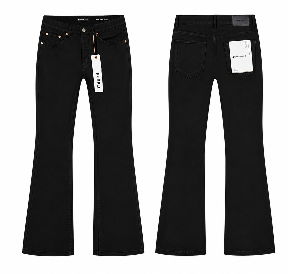 Purple Pant Black solid flared (PU01)