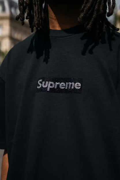 SUPREME RHINESTONE BOX LOGO TEE