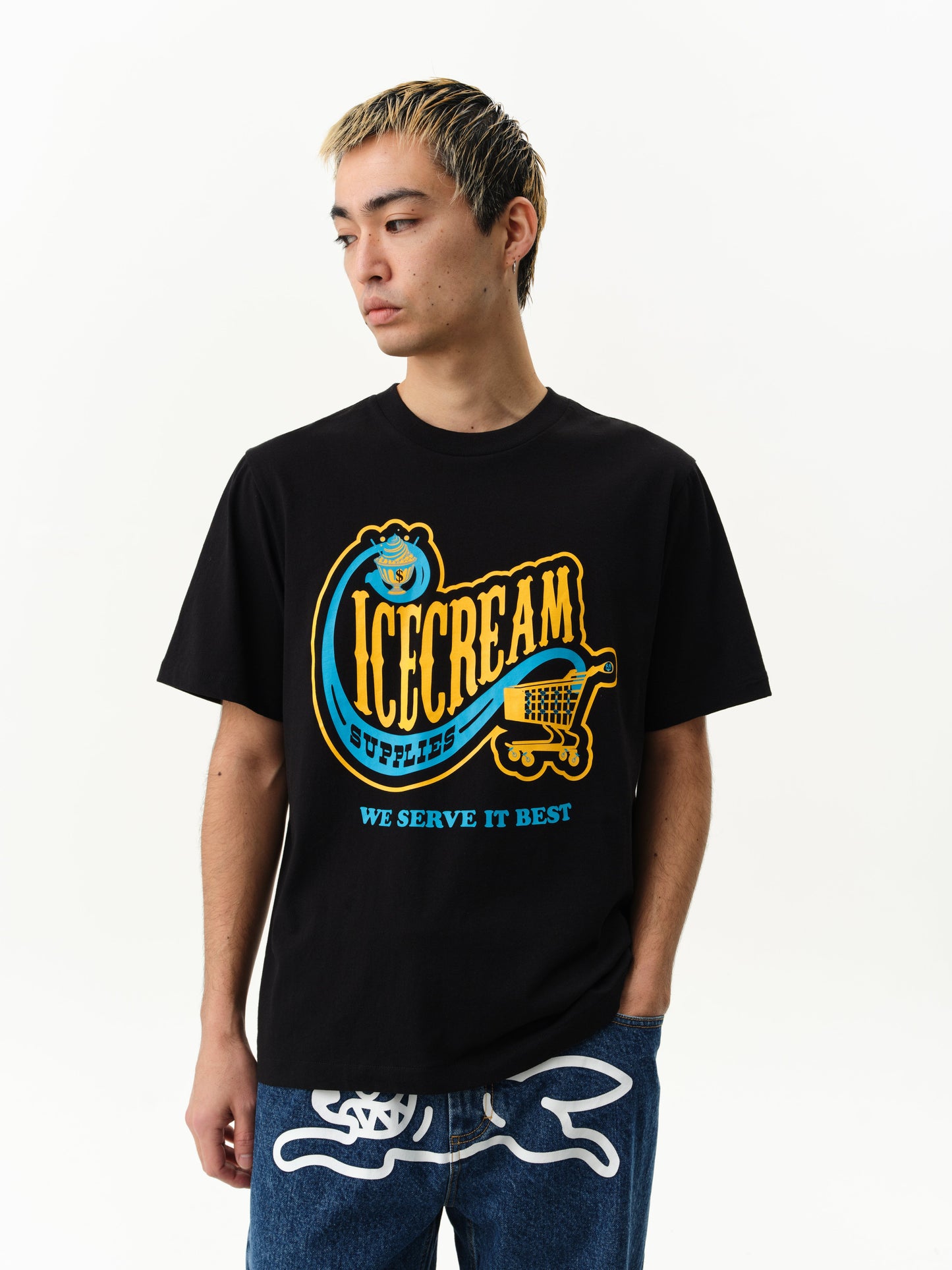 ICECREAM CONVENIENCE STORE T-SHIRT - BLACK