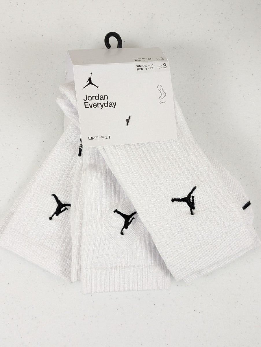 Nike Jordan Everyday Crew 3 Pack Socks White