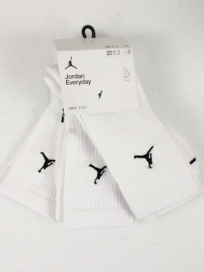 Nike Jordan Everyday Crew 3 Pack Socks White