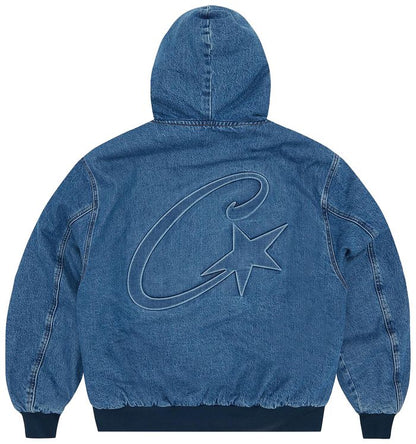 Corteiz CRTZ Embossed C-Star Denim Work Jacket 'Blue'