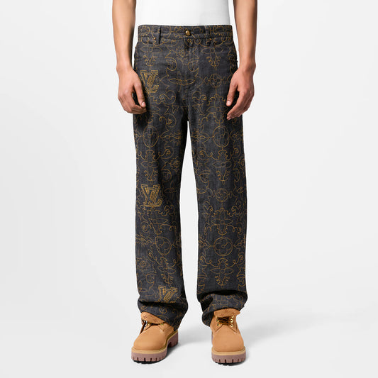 LOUIS VUITTON EMBROIDERED READY TO WEAR PANT