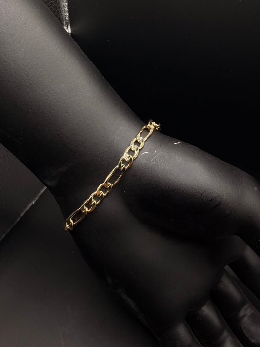 Tejido Cartier Pulso oro laminado 14k 5mm (T01)