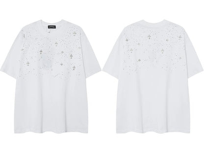 CHROMEHEARTS RHINESTONE WHITE TSHIRT