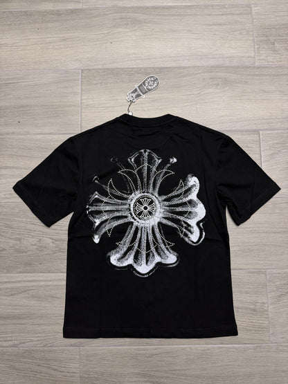 CHROMEHEARTS PRINT LOGO BLACK TSHIRT