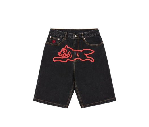 Billionaire Boys Club Icecream Running Dog Denim Shorts Black