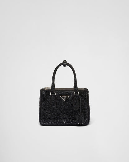 Prada Galleria satin mini-bag with crystals