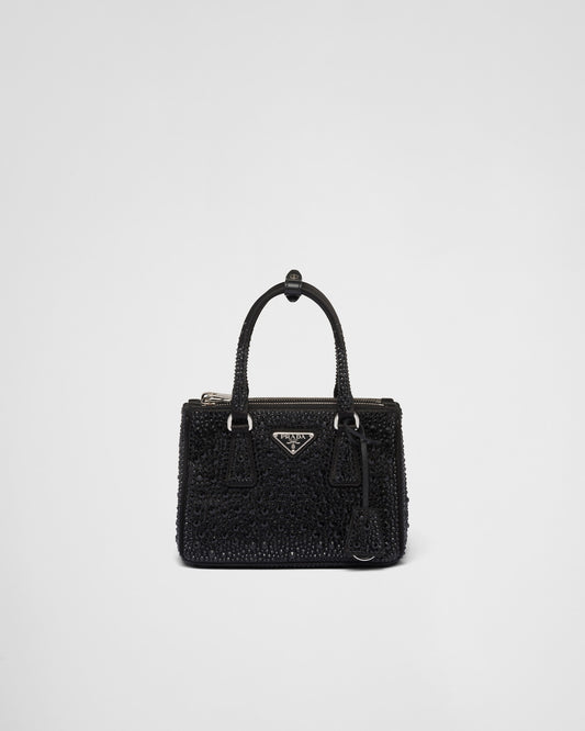 Prada Galleria satin mini-bag with crystals