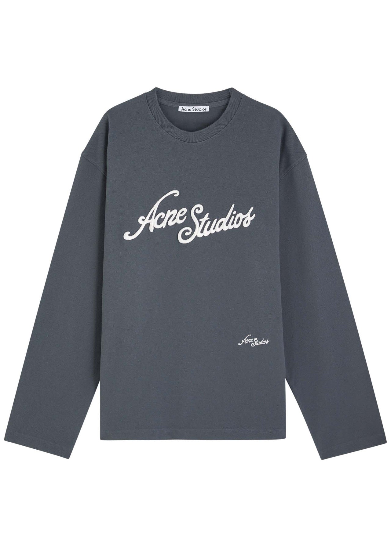 ACNE STUDIOS LOGO GREY LONG SLEEVE