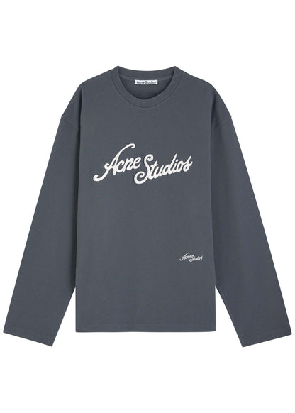 ACNE STUDIOS LOGO GREY LONG SLEEVE
