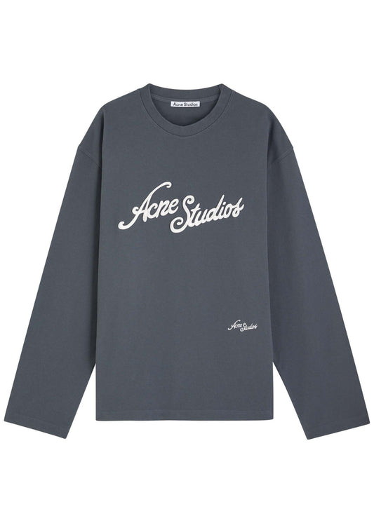 ACNE STUDIOS LOGO GREY LONG SLEEVE