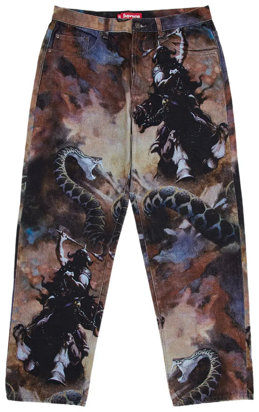 SUPREME X FRANK FRAZETTA LOOSE FIT JEAN