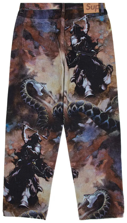 SUPREME X FRANK FRAZETTA LOOSE FIT JEAN