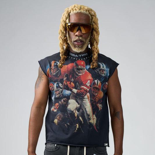 DUAA SQUAD CUTOFF BLACK TSHIRT