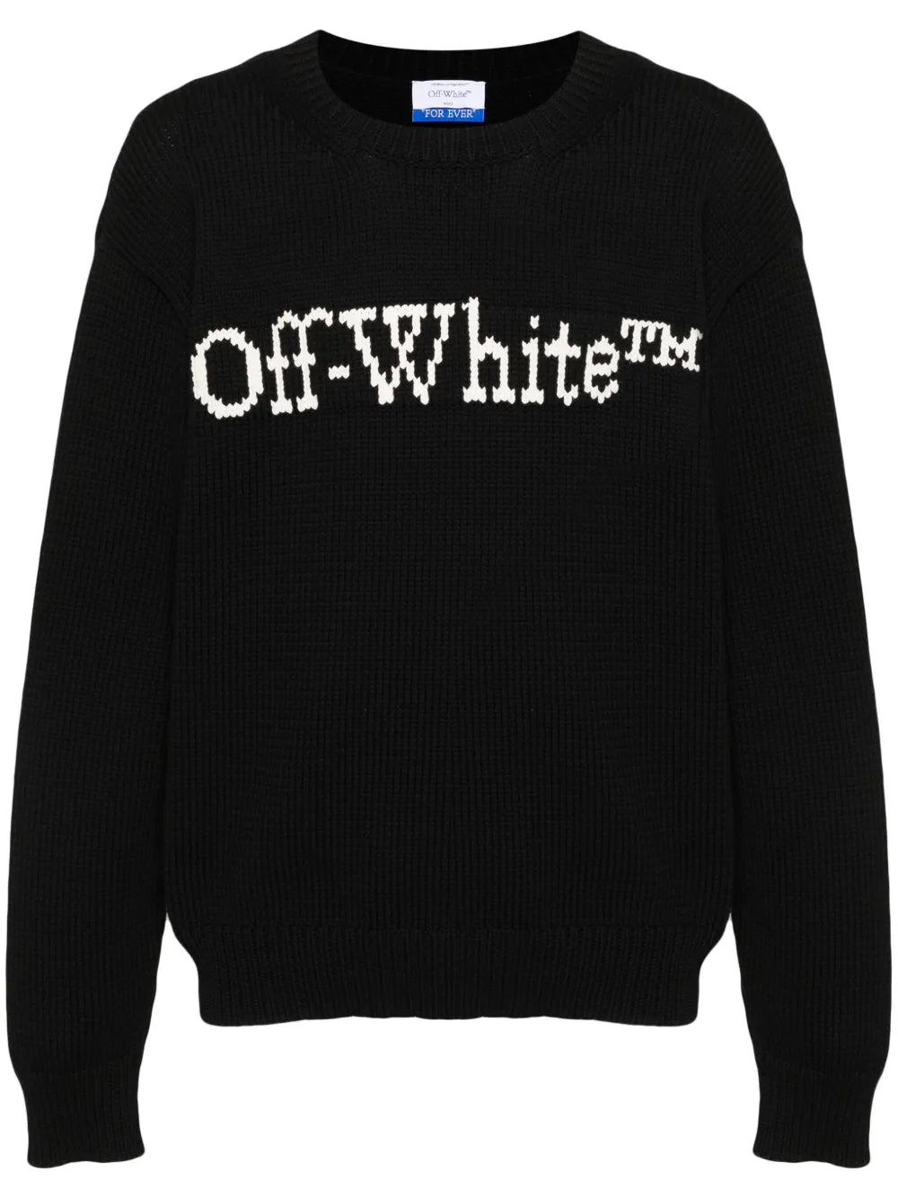Off White intarsia-knit logo jumper