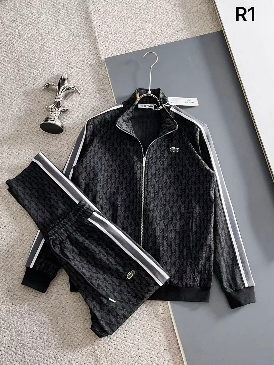 TRACKSUIT LACOSTE LONG SLEEVE BLACK