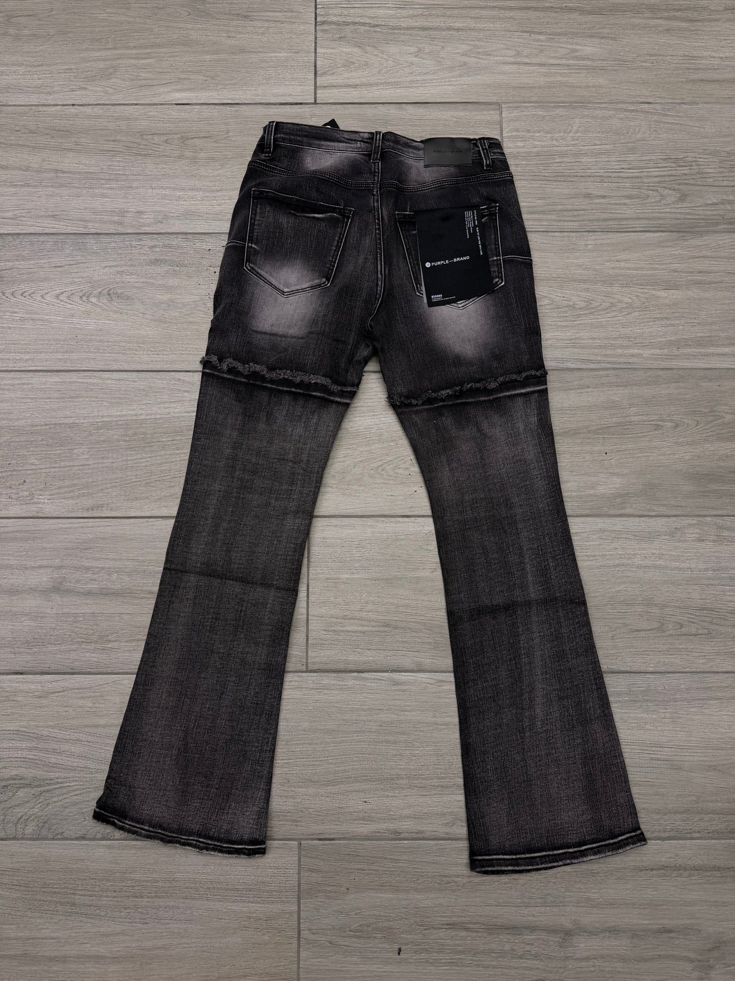 PURPLE FLARED BLACK JEANS PE63619