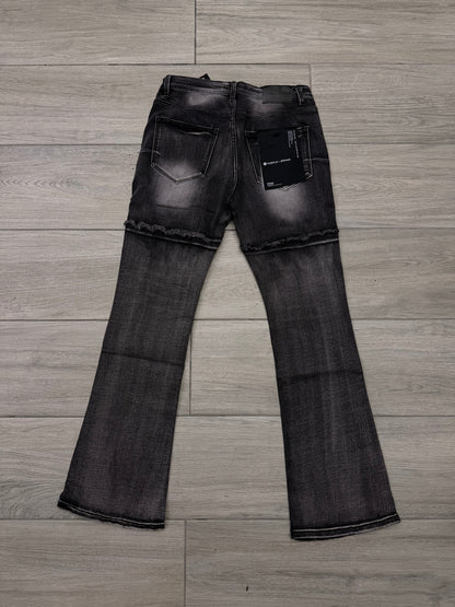 PURPLE FLARED BLACK JEANS PE63619