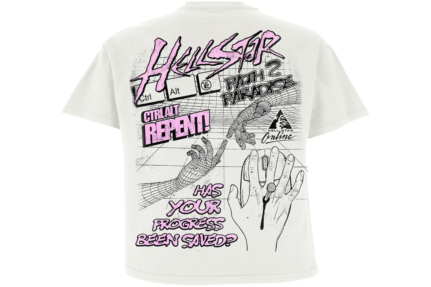 HELLSTAR ONLINE PATH 2 WHITE TSHIRT