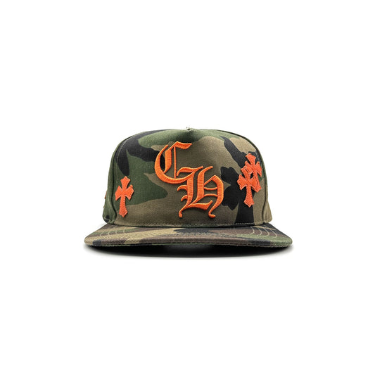 Chrome Hearts Embroidered Cross Logo Camouflage Baseball Cap