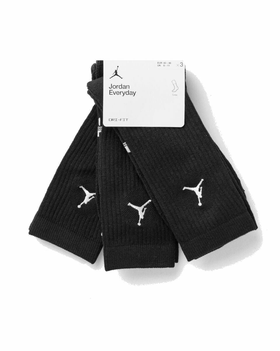 Nike Jordan Everyday Crew 3 Pack Socks Black