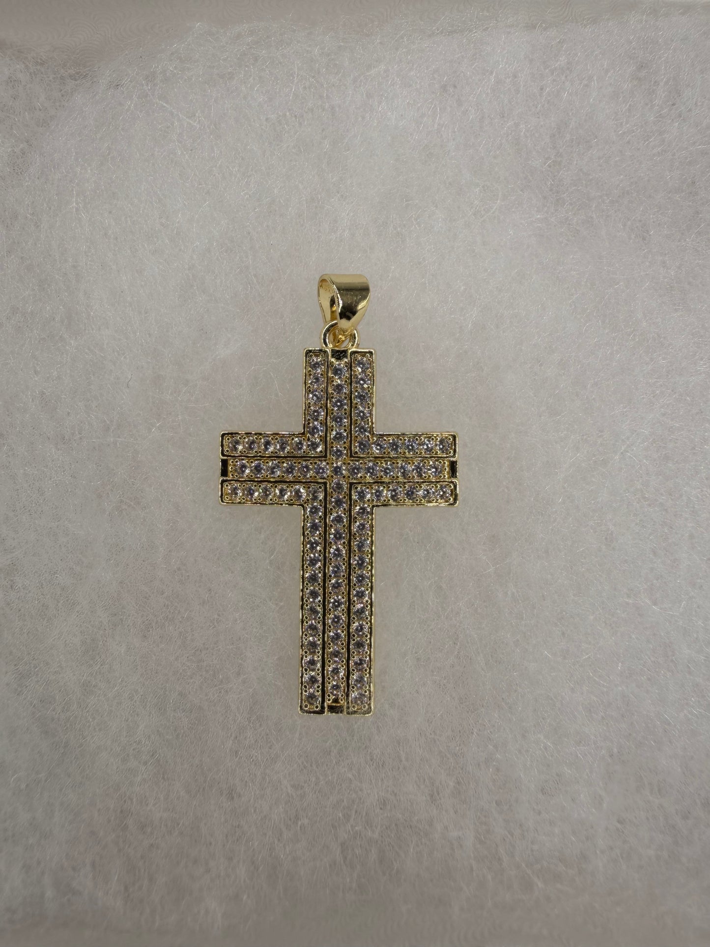 Sacred Layer Cross oro laminado 14k