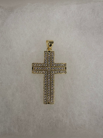 Sacred Layer Cross oro laminado 14k