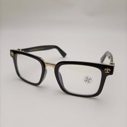 CHROMEHEARTS GLASSES BLACK AND GOLD
