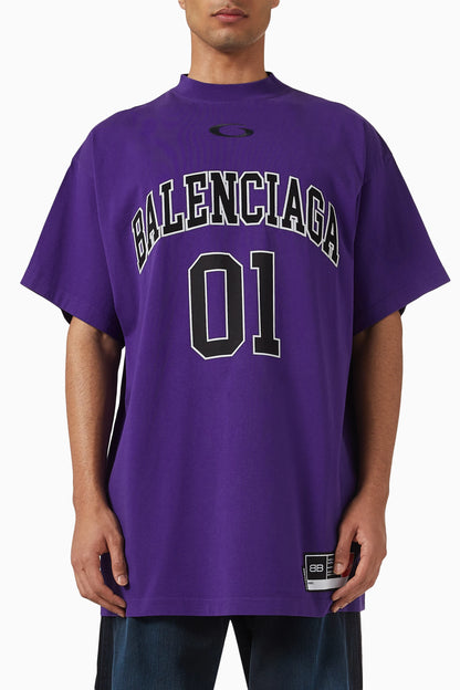 BALENCIAGA BASKETBALL JERSEY PURPLE