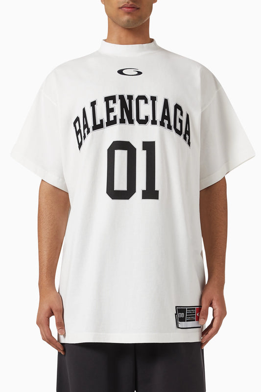 BALENCIAGA BASKETBALL JERSEY WHITE