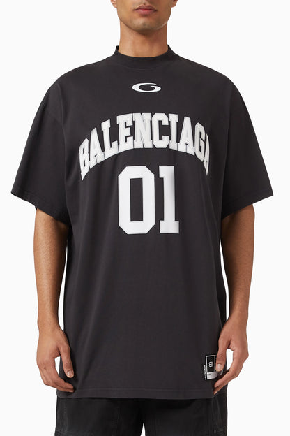 BALENCIAGA BASKETBALL JERSEY BLACK